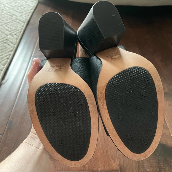 new TRASK Calf Hair Peep Toe Sling Back Booties size 6.5 - Picture 3 of 5